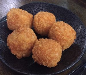 Crispy sweet potato balls at Vegeme in South Brisbane
