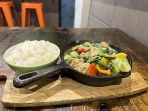 Sizzling Tofu blanket. Was very good!  at Vegeme in South Brisbane