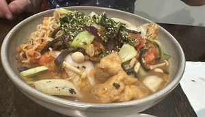 Tomato based soup  at Vegeme in South Brisbane