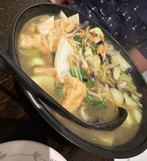 Satay soup  at Vegeme in South Brisbane