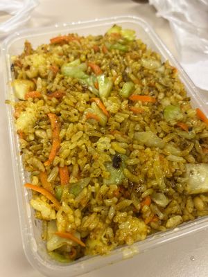 Fried rice with curry. Mind blowing!!!!  at Vegeme in South Brisbane