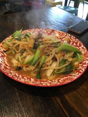 Stir fried Udon with veggies.   10/10 taste 🥰 at Vegeme in South Brisbane