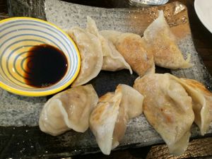 Fried dumplings at Vegeme in South Brisbane