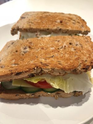 Sandwich with cheese at Peace Cafe in Central Singapore