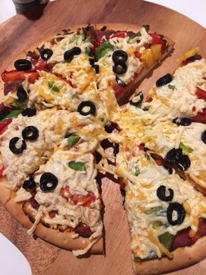 Stringy, melty vegan cheese!!  at Peace Cafe in Central Singapore