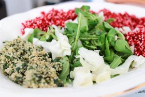 quinoa salad with spinach and beetroot at El Karmem in Malaga