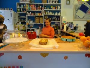 Inside the restaurant at El Karmem in Malaga