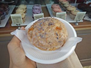 lavender apricot bun at Back to Eden Bakery - Food Cart in Portland