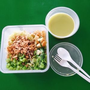 Only in take aways containers even for dine in at Living Wholesome 生活天然健康素食 - Bukit Timah in Central Singapore