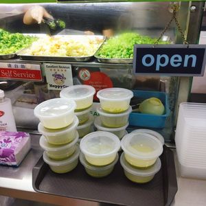 All in take away containers at Living Wholesome 生活天然健康素食 - Bukit Timah in Central Singapore