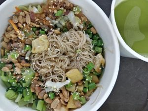 Thunder tea with bee hoon at Living Wholesome 生活天然健康素食 - Bukit Timah in Central Singapore