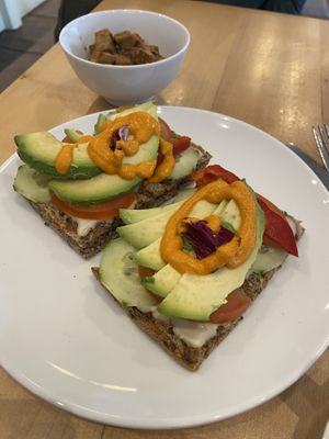 Sourdough toasted with avocado  at The Fragrance of the Heart - Fritjof Nansens Plass in Oslo