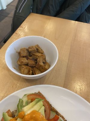 Side of tofu   at The Fragrance of the Heart - Fritjof Nansens Plass in Oslo