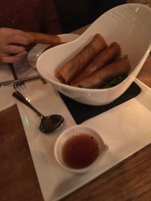 Spring rolls at Green Elephant Vegetarian Bistro & Bar in Portsmouth