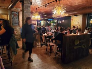 Packed at 6 pm at Green Elephant Vegetarian Bistro & Bar in Portsmouth