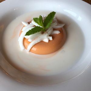 vegan panna cotta  at Green Elephant Vegetarian Bistro & Bar in Portsmouth
