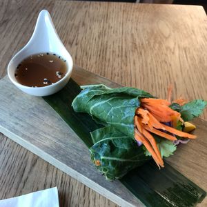 Collard wrap app at Green Elephant Vegetarian Bistro & Bar in Portsmouth
