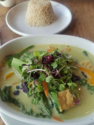Thai Green Coconut Curry  at Green Elephant Vegetarian Bistro & Bar in Portsmouth