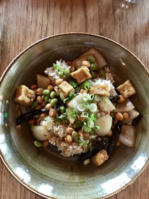 Kung pao chickpeas with tofu (special) at Green Elephant Vegetarian Bistro & Bar in Portsmouth