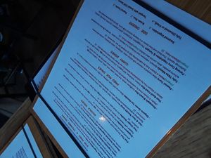 Today's menu at Green Elephant Vegetarian Bistro & Bar in Portsmouth