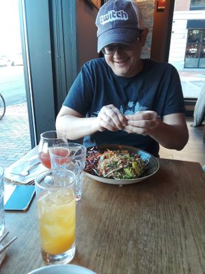 Atmosphere is great in here! at Green Elephant Vegetarian Bistro & Bar in Portsmouth