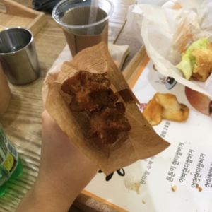 service/free churros! at Rice Burger Haimiso - 하이미소 in Seoul