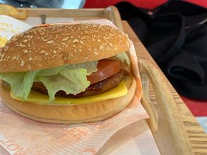 Cheese burger  at Rice Burger Haimiso - 하이미소 in Seoul