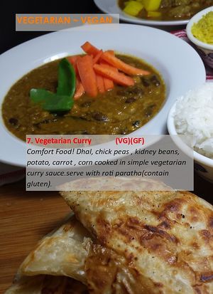 vegan curry at Monggo Restaurant in Mount Lawley