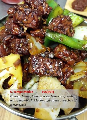 tempe medan at Monggo Restaurant in Mount Lawley