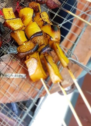 king oyster mushroom satay!!! winner!!!! at Monggo Restaurant in Mount Lawley