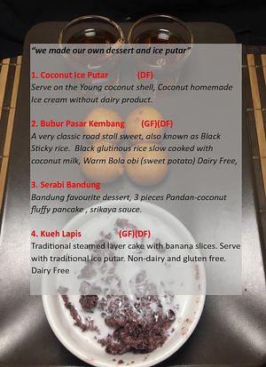 bola obi.. sweet potato ball with black glutinous rice.. at Monggo Restaurant in Mount Lawley