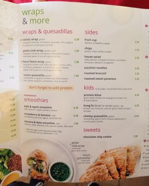 Menu at SoFresh - Fowler Ave in Tampa