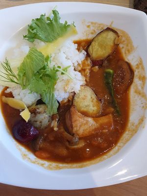Vegetable curry. Very clean taste. Delicious. at Sekai Cafe  in Tokyo