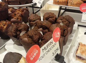 Vegan baked goods at Dada Paradis Biocoop in Paris