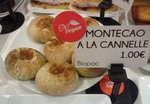 Vegan baked goods at Dada Paradis Biocoop in Paris