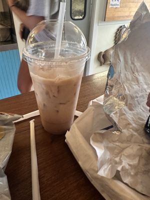 Hubbys oat milk chai   at Blue Horse Cafe in Fish Creek