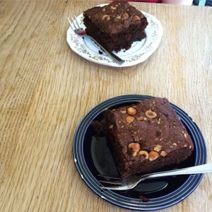 Gorgeous brownies! at Oak Street Cafe in Manchester