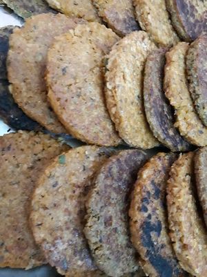 burgers ready at Trigais in Caxias Do Sul