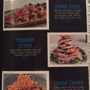 part of green menu at Merkado 31 in Miami Beach