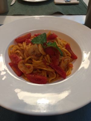 Tomato pasta at Cloud Kitchen in Beijing