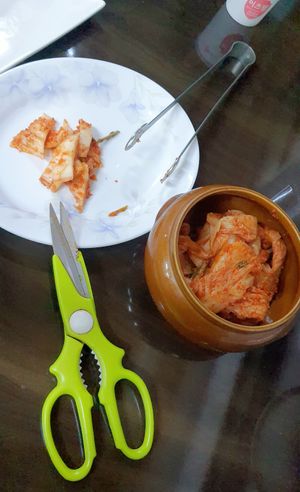 Vegan Kimchi - self-service at Chorokddeul Green Field - 초록뜰식당 in Seoul