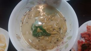 Perilla soup - SOOOO good at Chorokddeul Green Field - 초록뜰식당 in Seoul