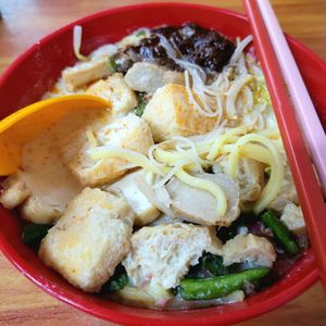 White curry noodles. Quite spicy at Da Fei Char Mee Hoon in Penang