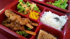Yakitori Bento Set @ S$6.9 at Vegan Paradise Food Stall in East Singapore