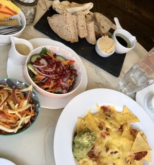 Lovely shared vegan lunch 😍 at Pimento Tea Rooms in Lincoln