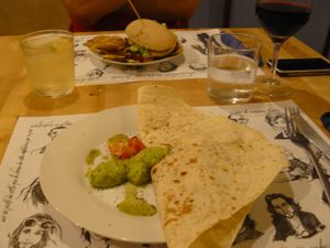 Main dishes at El Jardin de los Dragones in Murcia