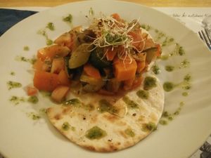 veggie timbale at El Jardin de los Dragones in Murcia