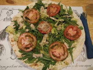 caprese salad at El Jardin de los Dragones in Murcia