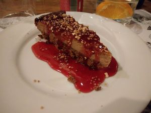 almond cheesecake at El Jardin de los Dragones in Murcia