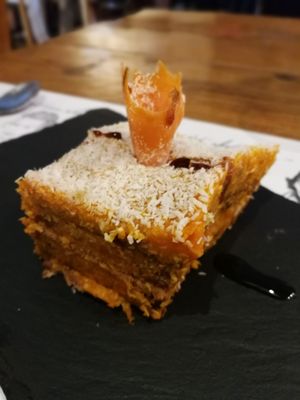 Carrot cake. Amazing :) at El Jardin de los Dragones in Murcia